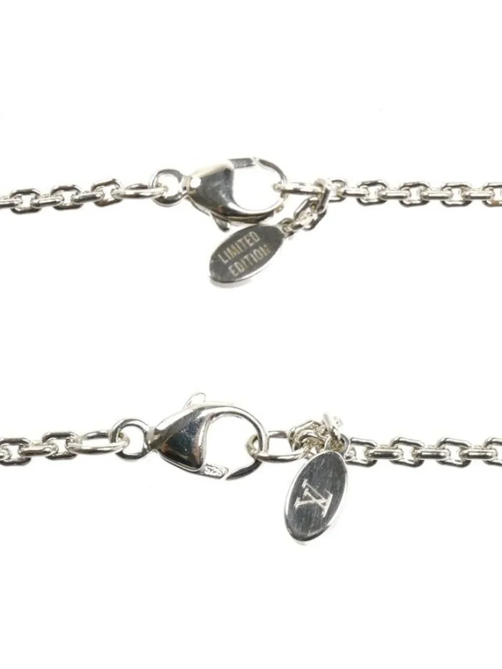 Louis Vuitton 925 Sterling Silver Lock It Lane Necklace 50 55 59.5